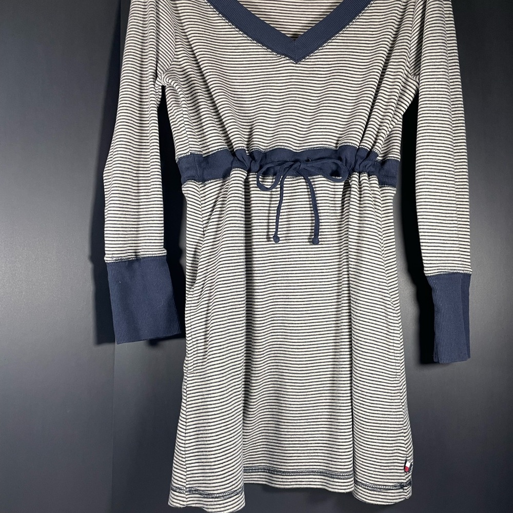 Tommy Hilfiger Navy and White Striped Kids Dress